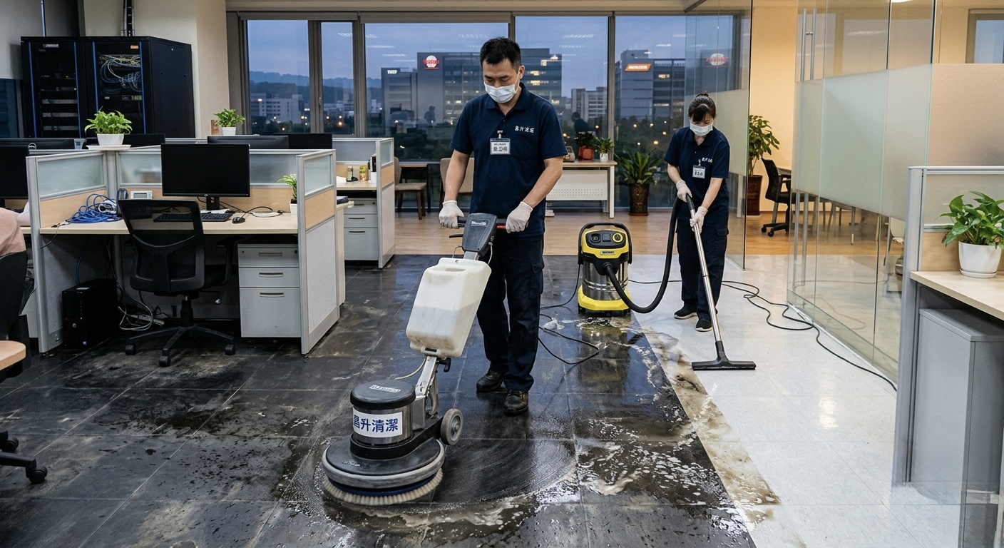 新竹辦公室地板清洗打蠟．示意圖